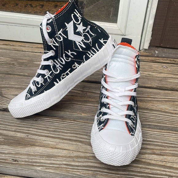 Converse Not A Chuck Sneakers Canvas High TOP (RETAIL 70) - Picture 3 of 13